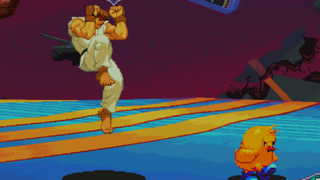 capcom vs square screenshot showing ryu and tiki